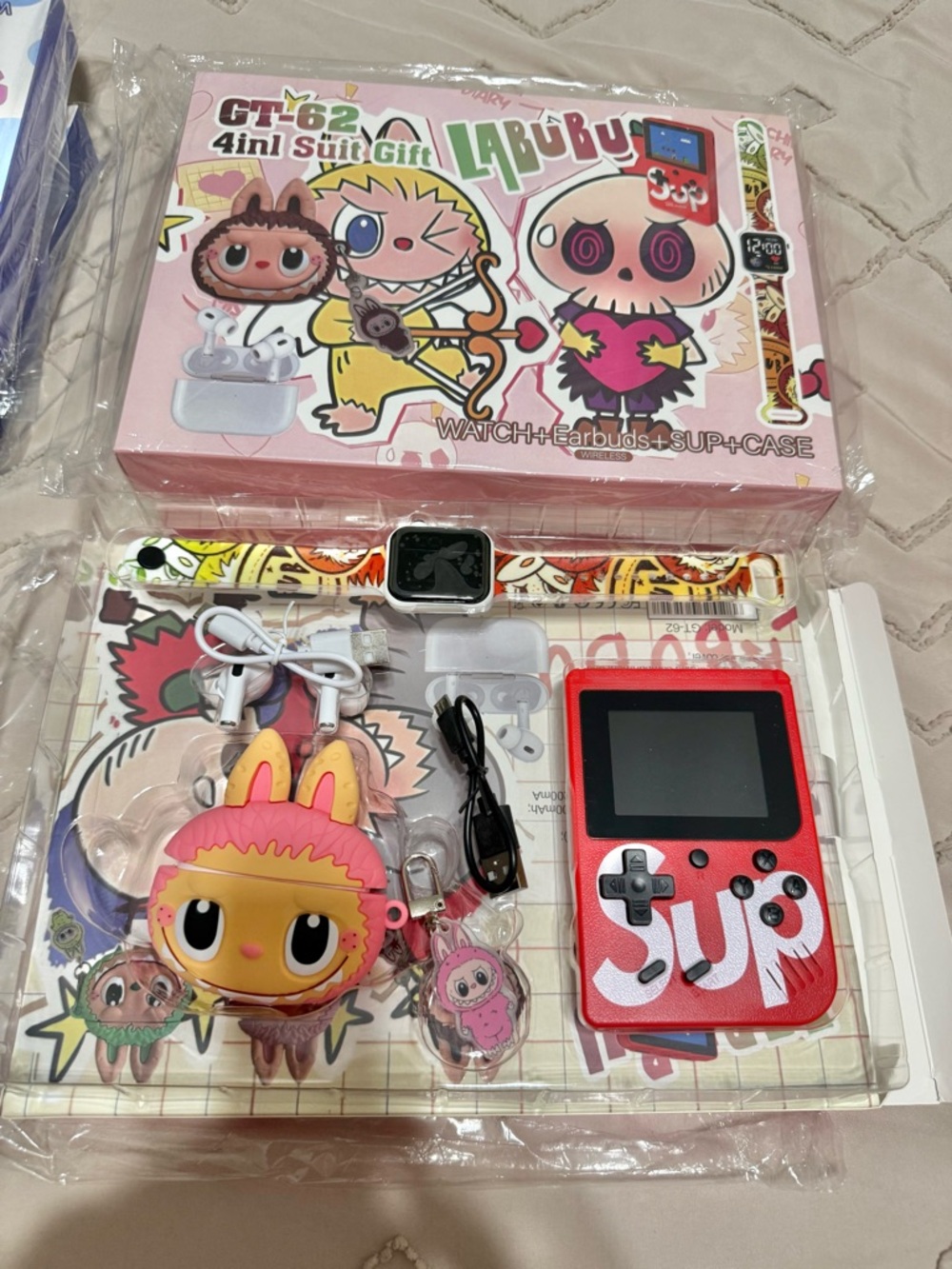 4-in-1 Kids Electronics Gift Set - Pink & Red